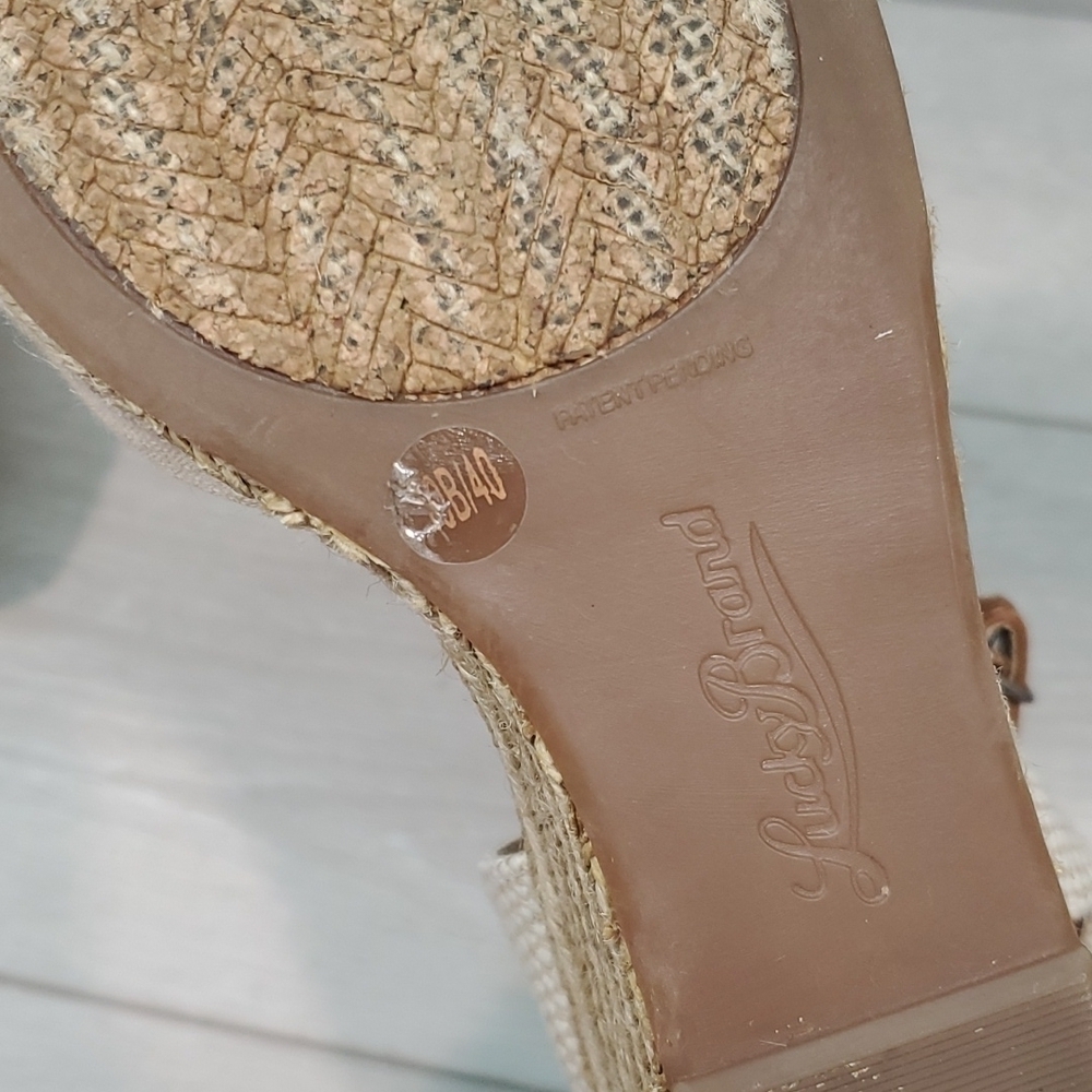 Lucky Brand Womens Kavala Espadrille Wedge Ankle Strap Sandals shoes sz 10B - Picture 12 of 13